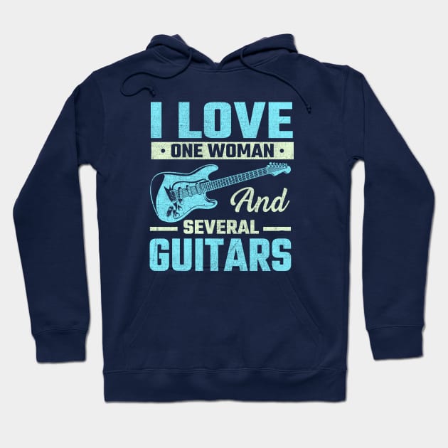 i Love One Woman and Several Guitars Hoodie by TheDesignDepot